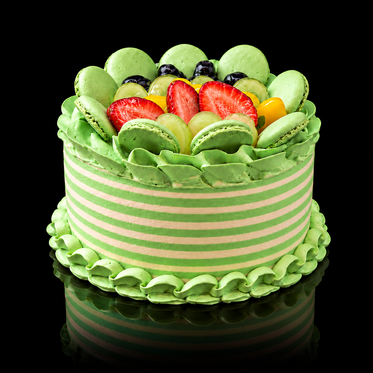 Matcha Strawberry Cake
